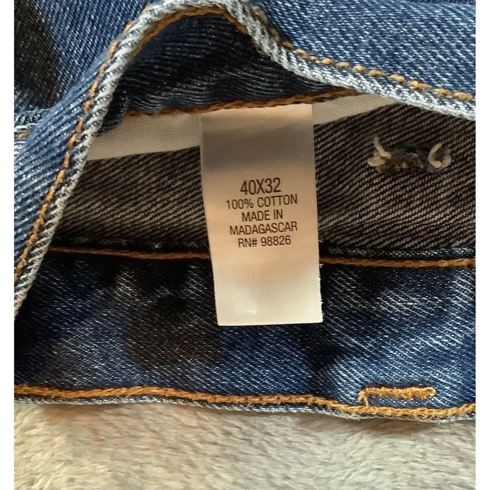C.E. Schmidt Mens Workwear Jeans Blue Denim Straight Leg 40x32